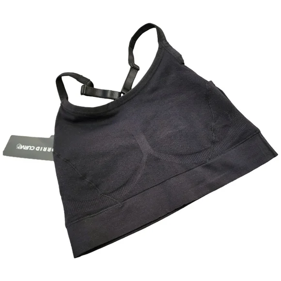 Torrid Black Seamless Racerback Bralette Size 00 NWT - Picture 7 of 7